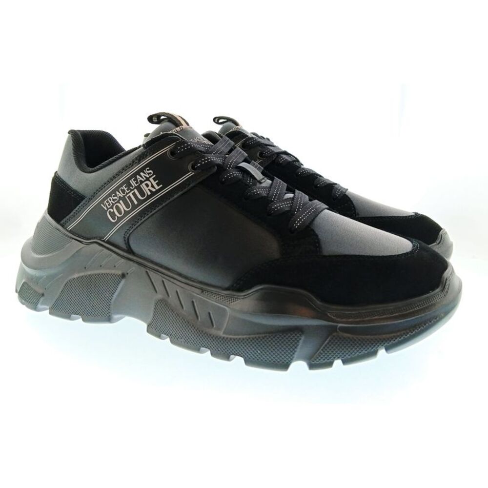 Versace Jeans Couture Mens Black / Gray Chunky Panel Sneakers